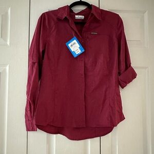 NWT Columbia long sleeve maroon shirt